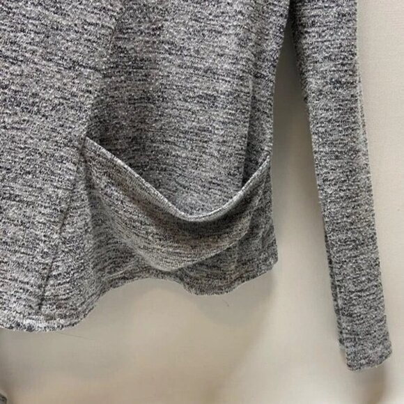 Wet Seal Open Front Cardigan Women's Small Gray Marble Lightweight Drape Hem GUC - Picture 4 of 7